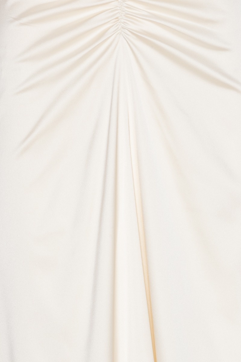 Ls Scarf Dress White