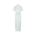 Midi Dress Gathered Cf Mint Green
