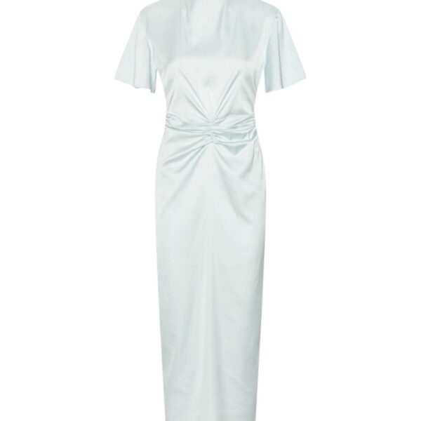Midi Dress Gathered Cf Mint Green