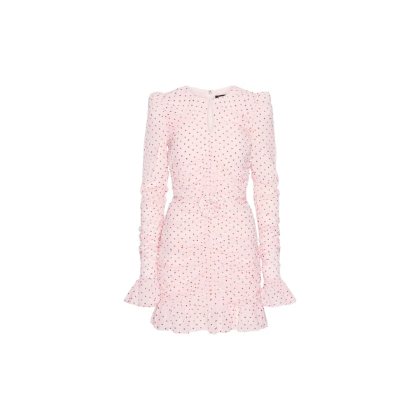 Rotate Birger Christensen Mini Ruched Dress Pink