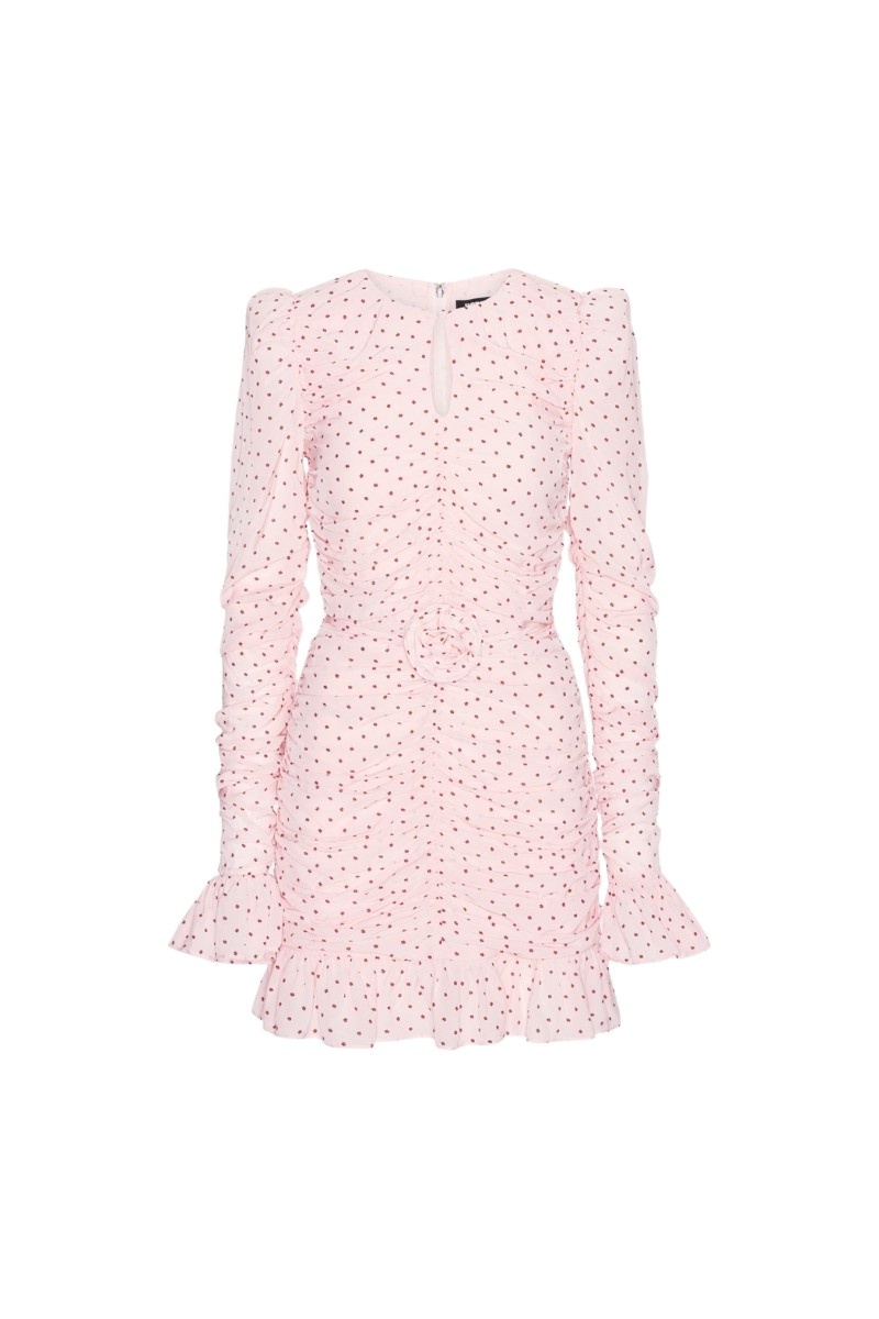 Mini Ruched Dress Pink