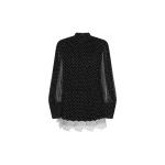 Minidress Ls Lace Detail Black