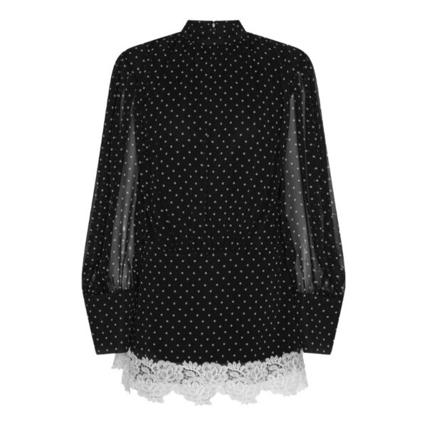 Minidress Ls Lace Detail Black