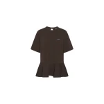 Peplum T-shirt Dark Brown
