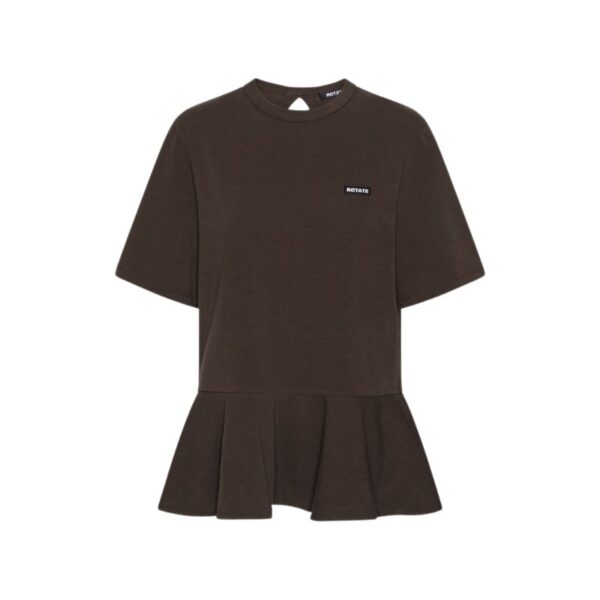 Peplum T-shirt Dark Brown