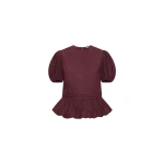 Puff Sleeve Top Bordeaux