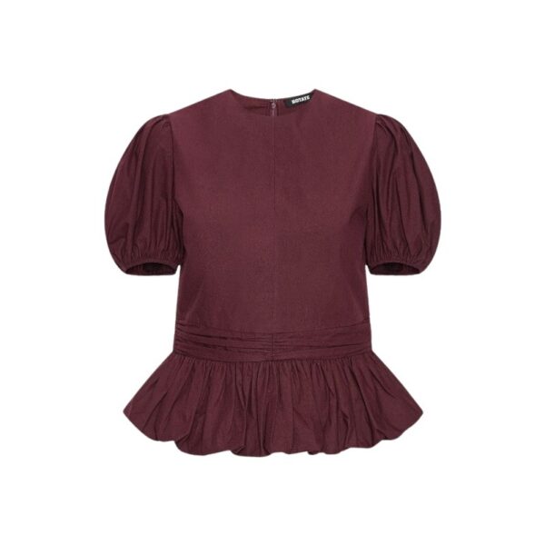 Puff Sleeve Top Bordeaux
