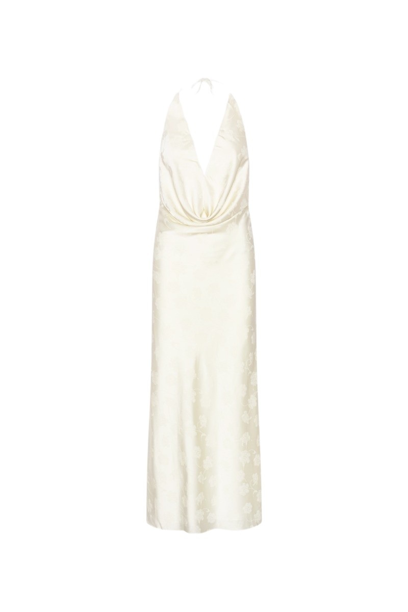 Satin Halterneck White