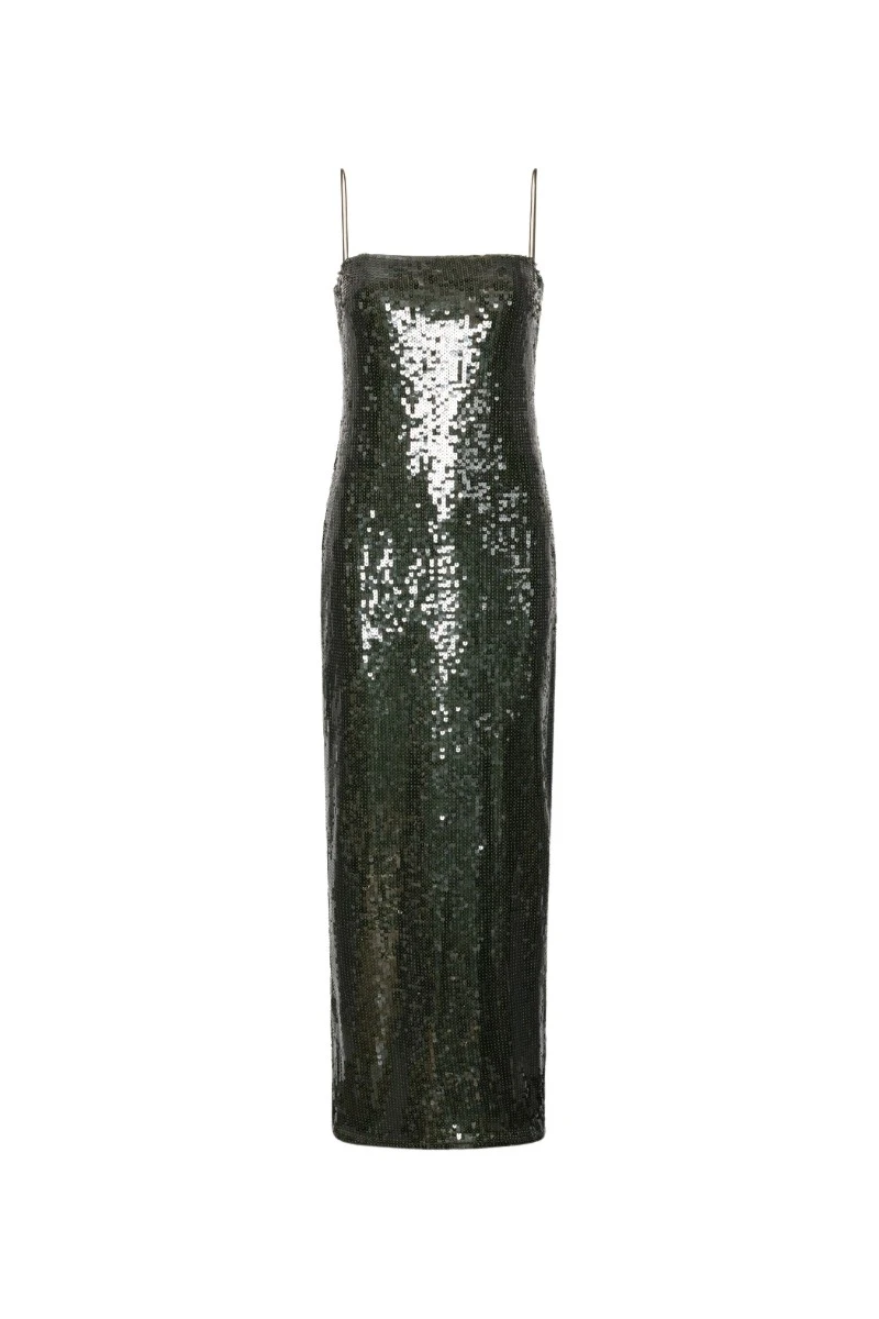 ROTATE-Birger-Christensen-Sequins-Maxi-Slip-Dress-Dark-Green-coveti66249_nobg Sequins Maxi Slip Dress Dark Green