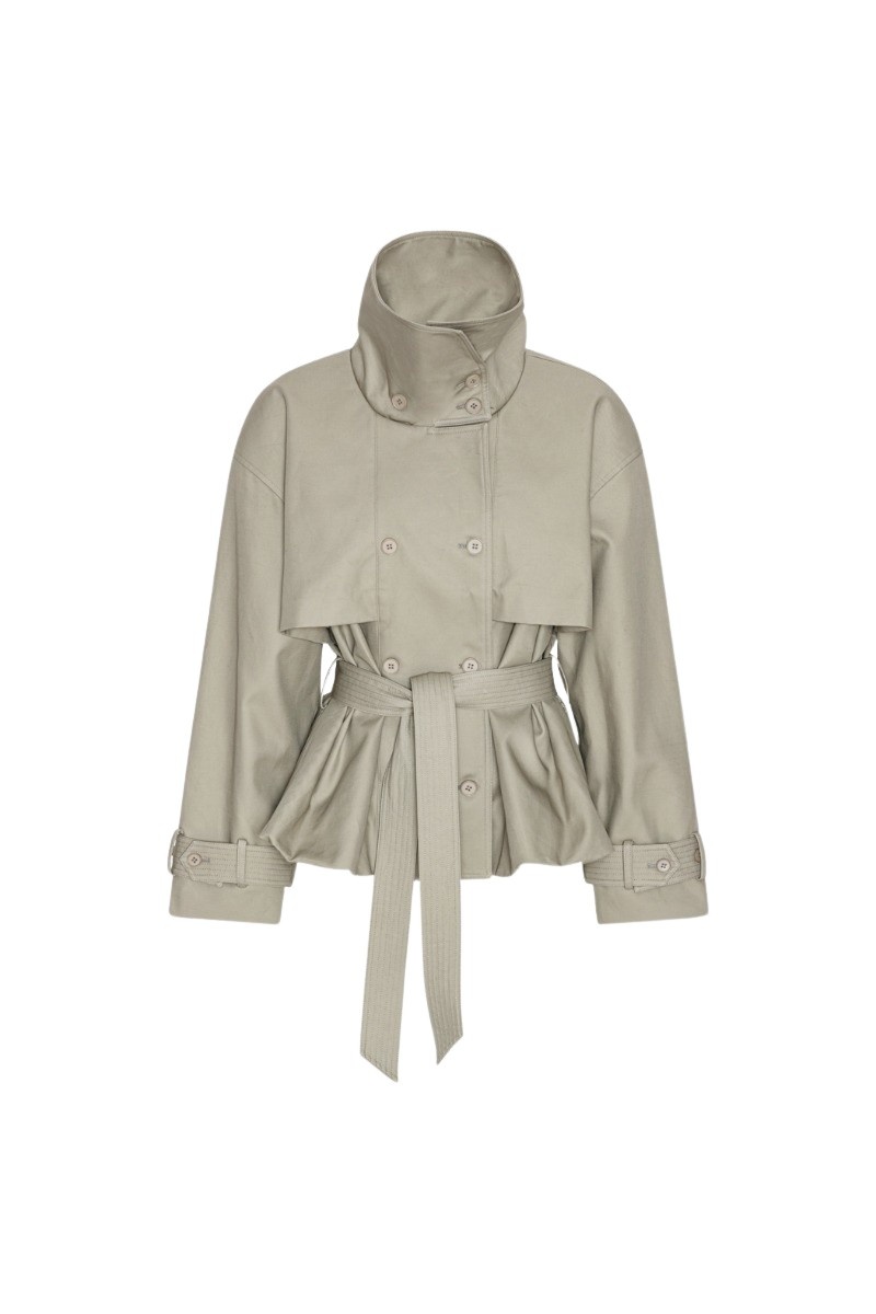 Short Trench Coat Aluminum