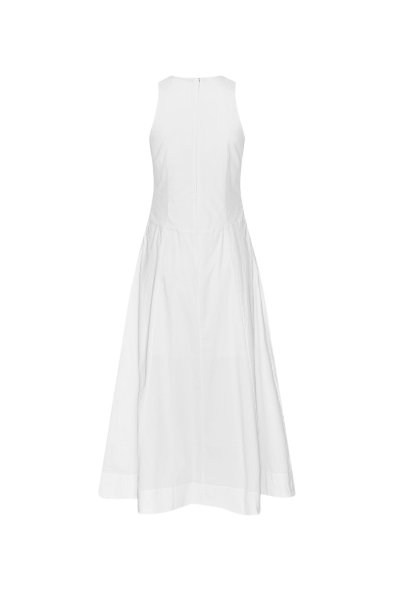 Sleeveless Midi Dress White