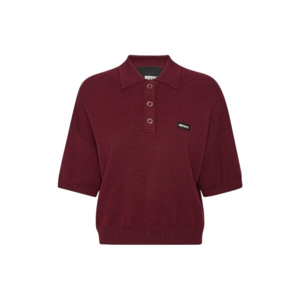 Slinky Knit Polo Bordeaux