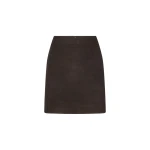 Suede Mini Skirt Dark Brown