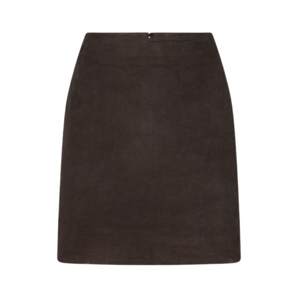 Suede Mini Skirt Dark Brown