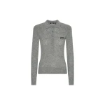 Wool Longleeve Polo Grey