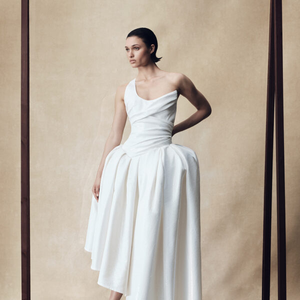 asymmetric sequin corset maxi dress