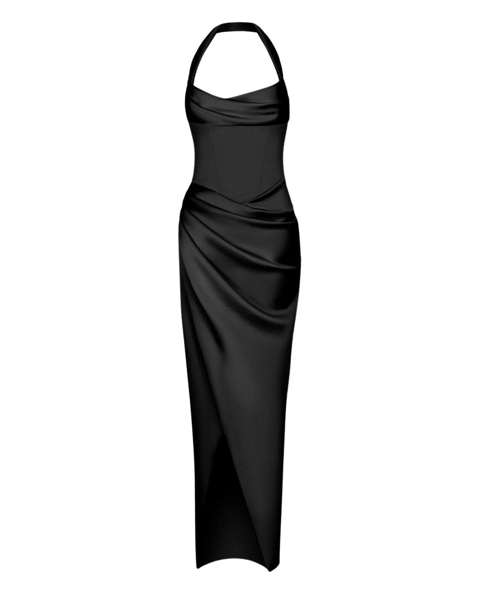 Rasario-Black-Draped-satin-gown-with-straps-in-Black-at-Coveti16878_nobg Rasario