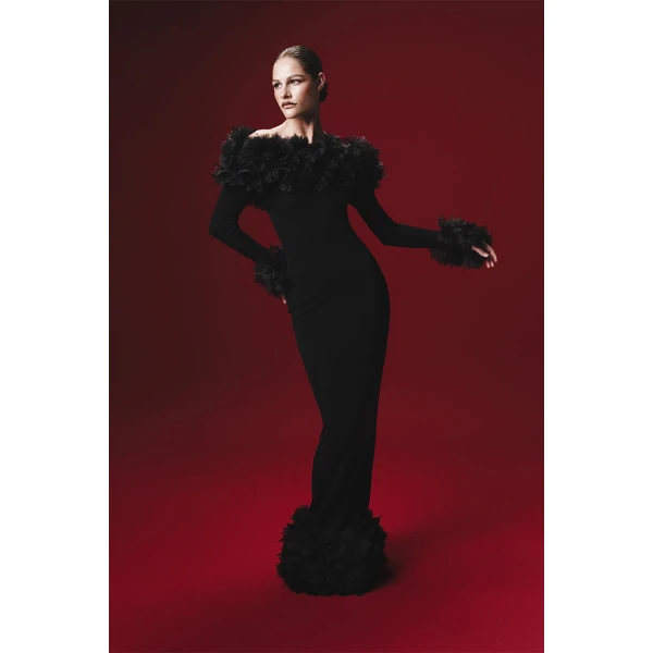 black evening dress