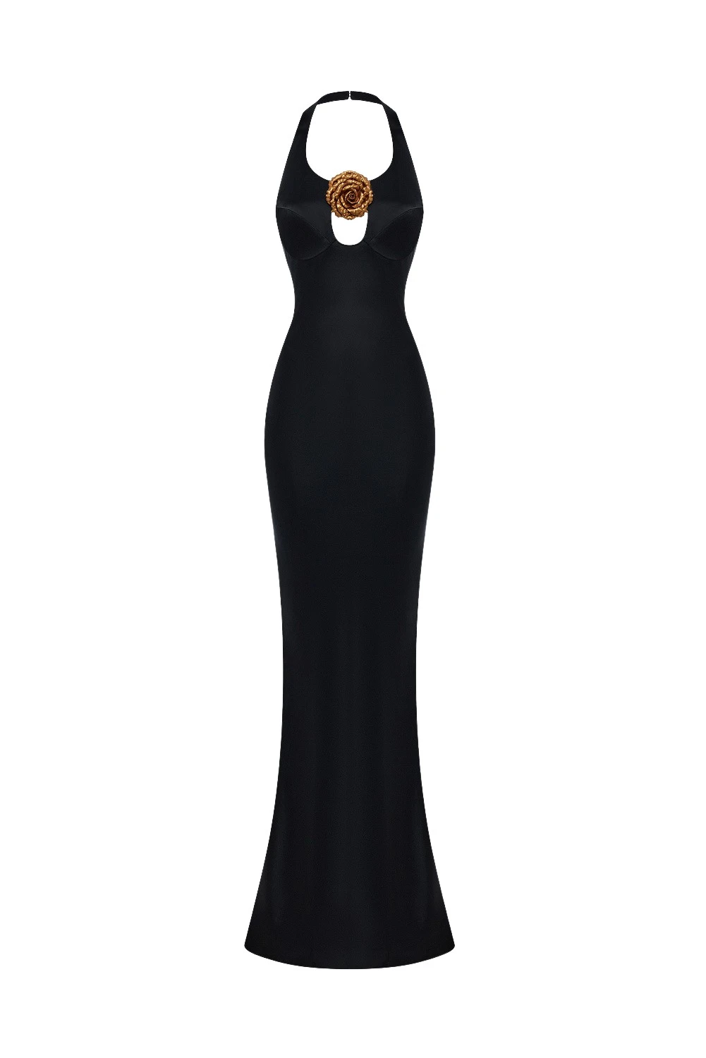 Rasario-Black-Satin-maxi-dress-with-a-flower-in-Black-at-Coveti92476_nobg Rasario