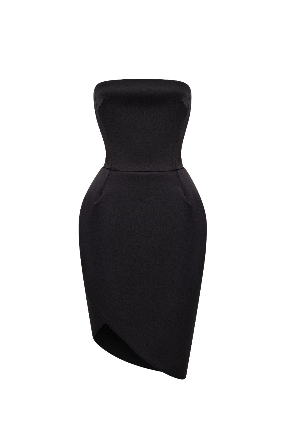 Rasario-Black-Satin-mini-dress-with-a-voluminous-skirt-in-Black-at-Coveti36232_nobg Rasario