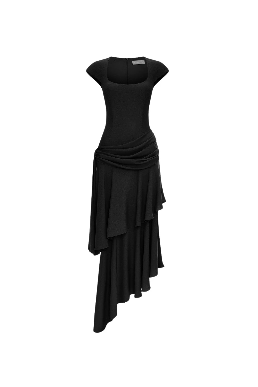 Rasario-Black-Viscose-crepe-asymmetric-maxi-dress-with-draping-in-Black-at-Coveti34372_nobg Rasario