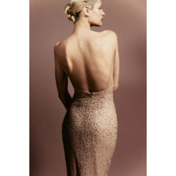blue evening dress