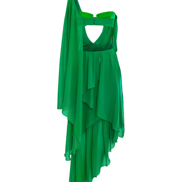 green evening dress