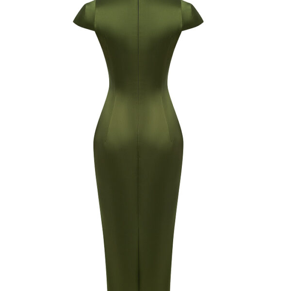 olive evening dress