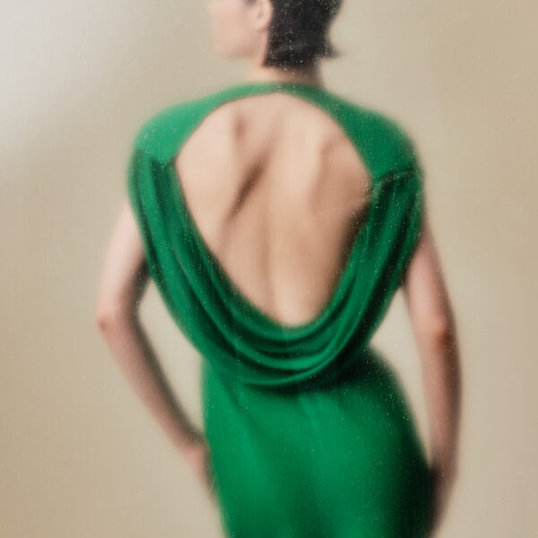 green evening dress