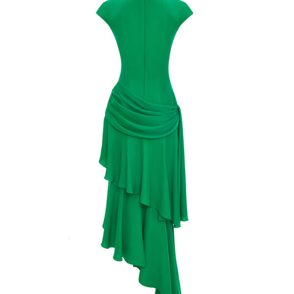 green evening dress