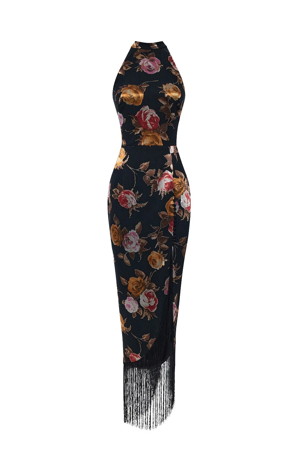 Rasario-Multicolour-Chiffon-devore-maxi-dress-with-fringe-trim-in-Black-and-Pink-at-Coveti20266_nobg Rasario