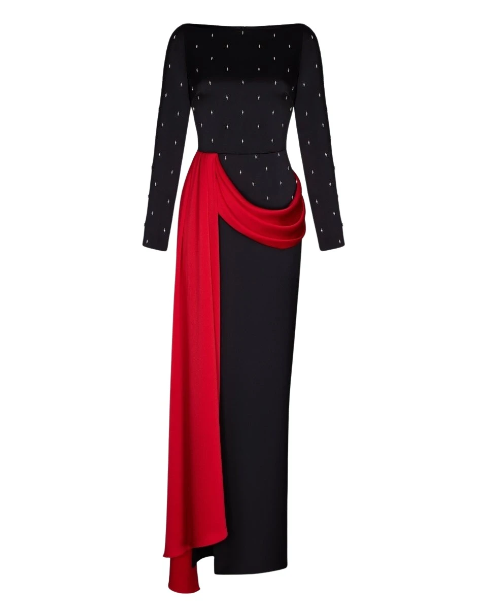 Rasario-Multicolour-Embroidered-satin-maxi-dress-with-drapery-and-train-in-Black-and-Red-at-Coveti87809_nobg Rasario
