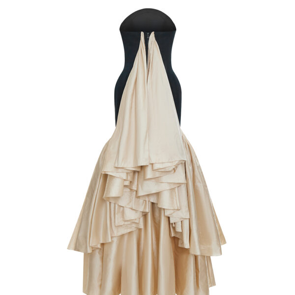 black and gold evening dress
