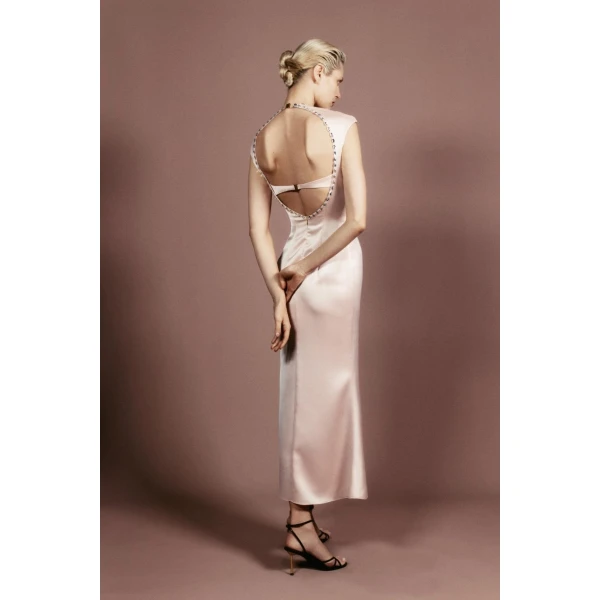 light pink evening dress