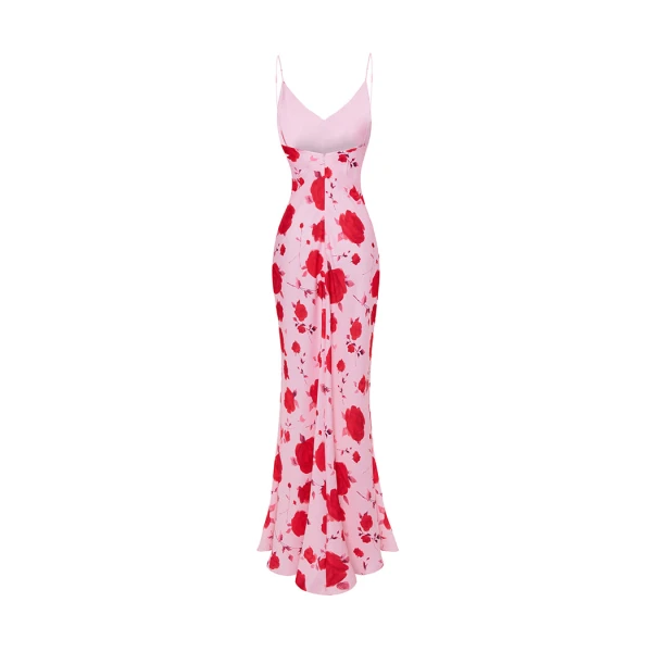 pink evening dress