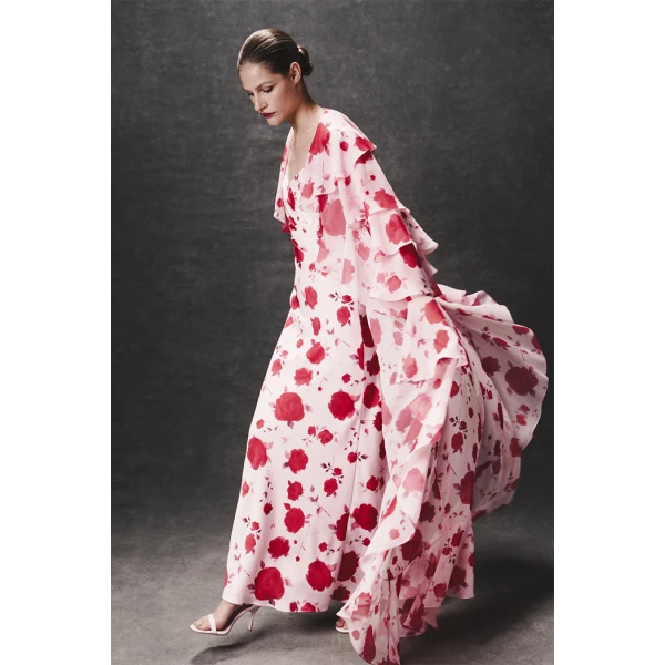 powder evening dress