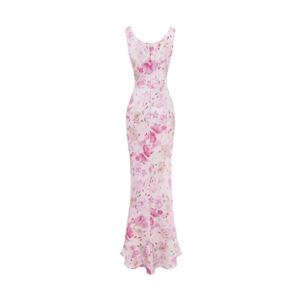 powder evening dress