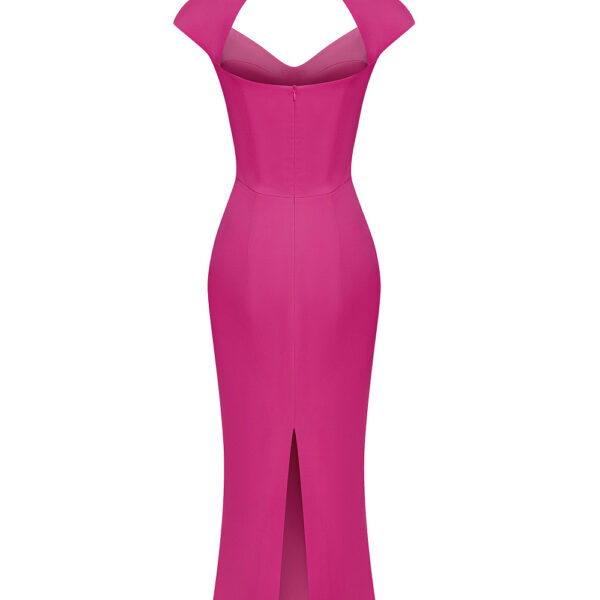 pink evening dress