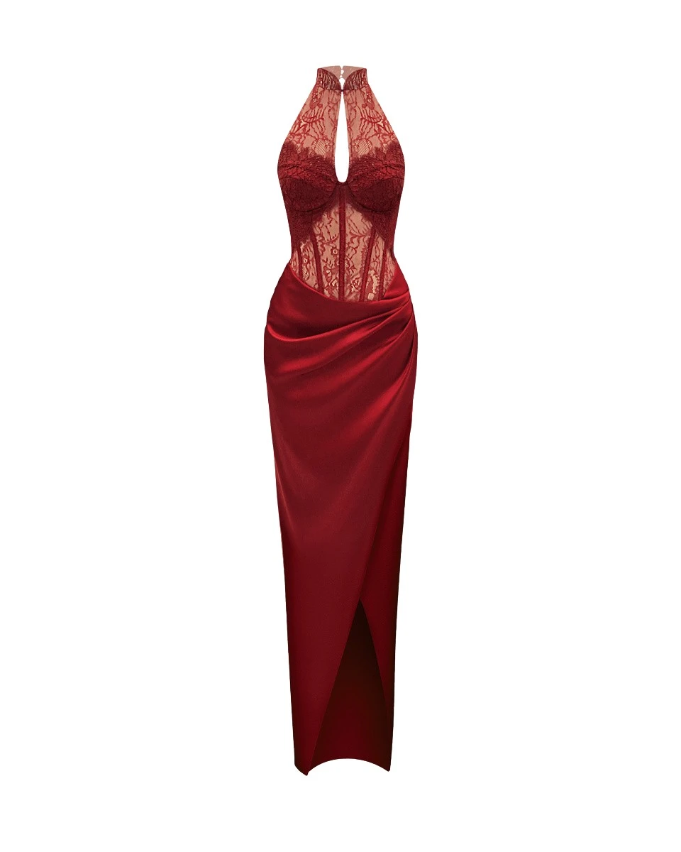 Rasario-Red-Lace-and-satin-long-midi-dress-in-Burgundy-at-Coveti54704_nobg Rasario