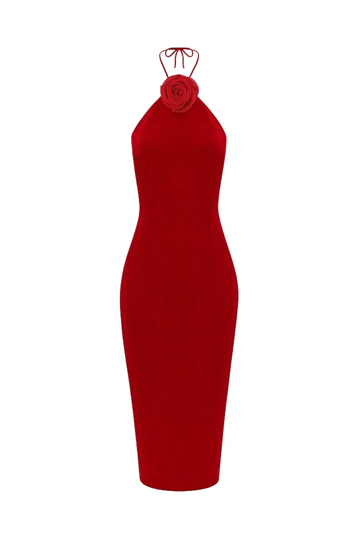 Rasario-Red-Midi-velvet-dress-with-a-flower-in-Red-at-Coveti61810_nobg Rasario