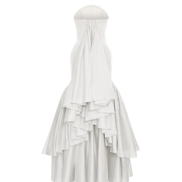 white evening dress