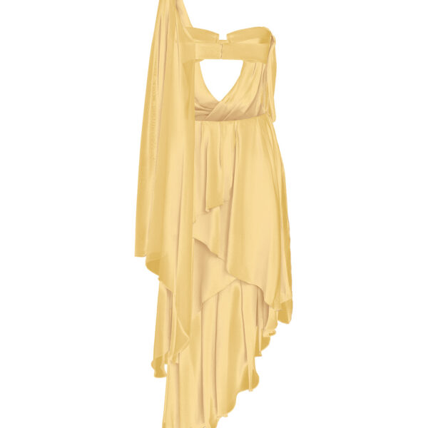 yellow evening dress