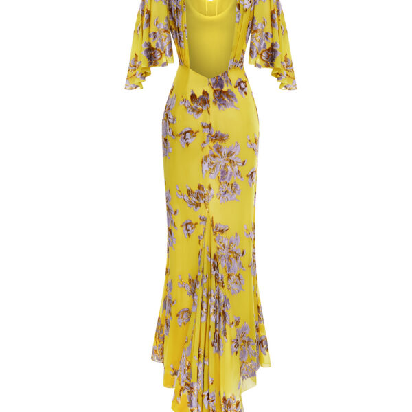 yellow evening dress