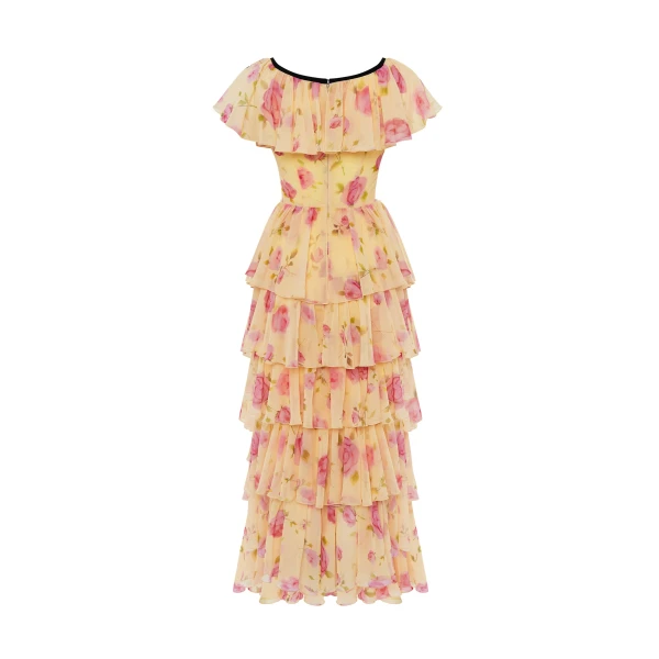 yellow evening dress