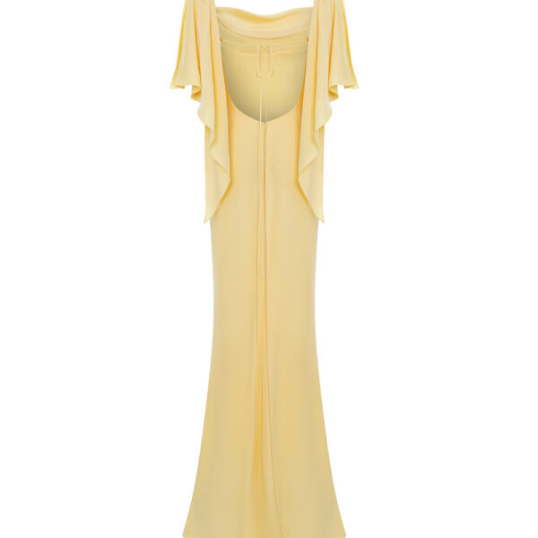 yellow evening dress