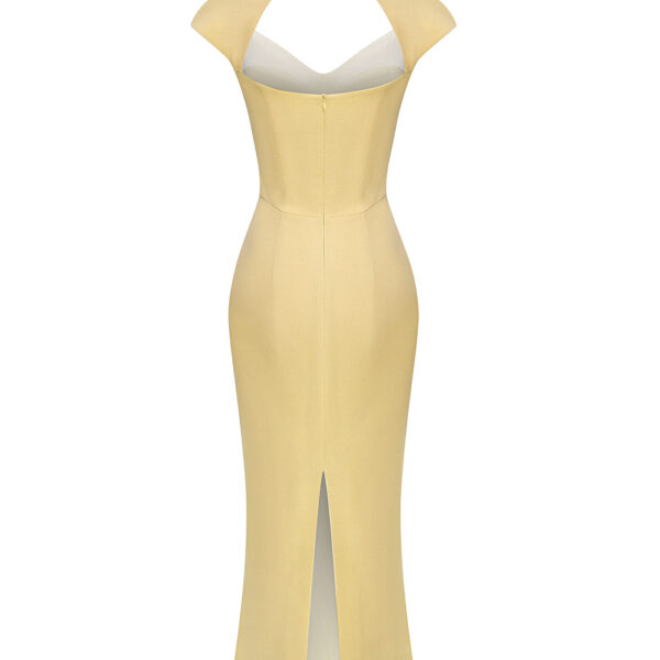yellow evening dress