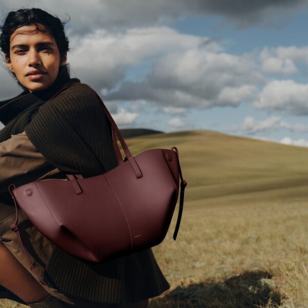 Polène Cyme Mini in Black Cherry Cyme Mini in Black Cherry - Mini Bags - Parisian Luxury Leather Bag at Coveti