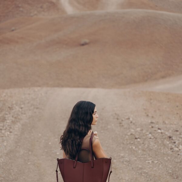 Polène Cyme Tote in Black Cherry Cyme Tote in Black Cherry - Totes & Top-Handle Bags - Parisian Luxury Leather Bag at Coveti