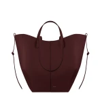 Polène Cyme Tote in Black Cherry Cyme Tote in Black Cherry - Totes & Top-Handle Bags - Parisian Luxury Leather Bag at Coveti