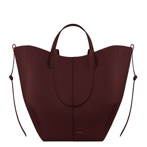 Polène Cyme Tote in Black Cherry Cyme Tote in Black Cherry - Totes & Top-Handle Bags - Parisian Luxury Leather Bag at Coveti
